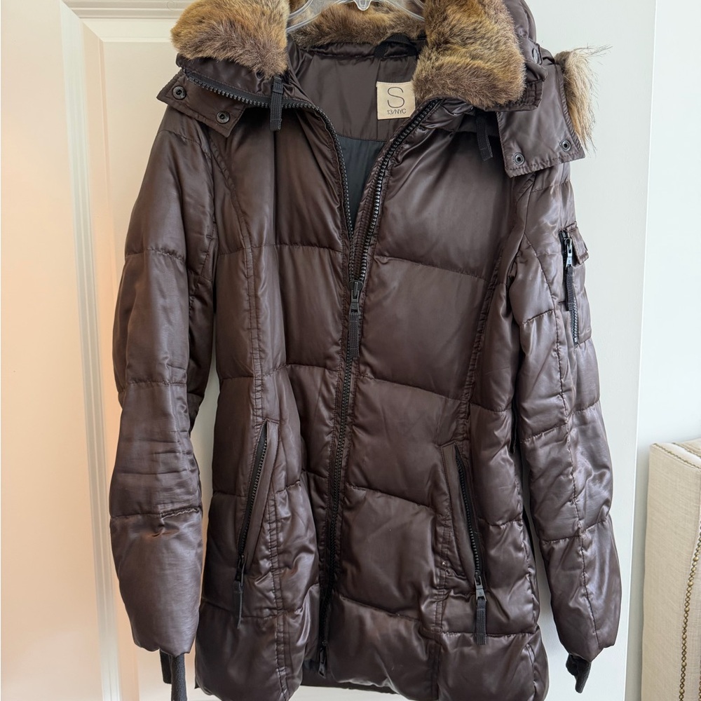 S13 NYC Brown Down Puffer Jacket